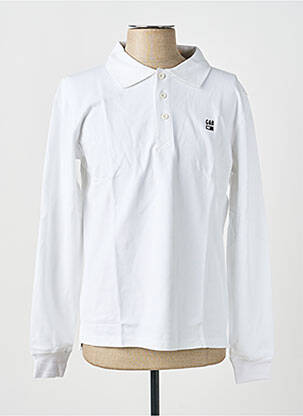 Polo manches longues manches longues blanc GWEN & BLACK homme