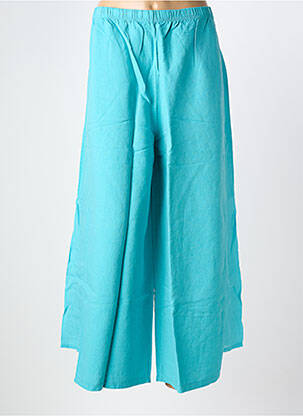 Pantalon large tissage popeline taille normale bleu G!OZE femme