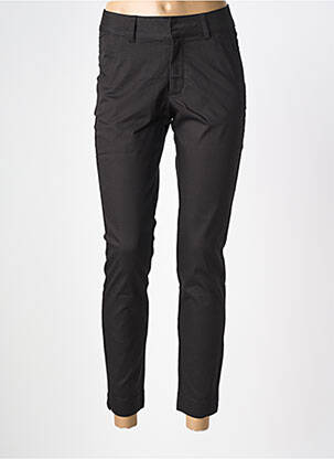 Pantalon slim taille haute taille haute noir KAFFE femme
