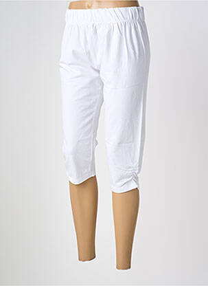 Pantacourt stretch taille normale blanc ZHENZI femme