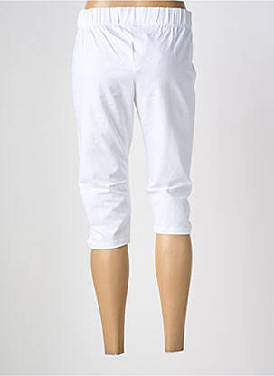 Pantacourt stretch taille normale blanc ZHENZI femme