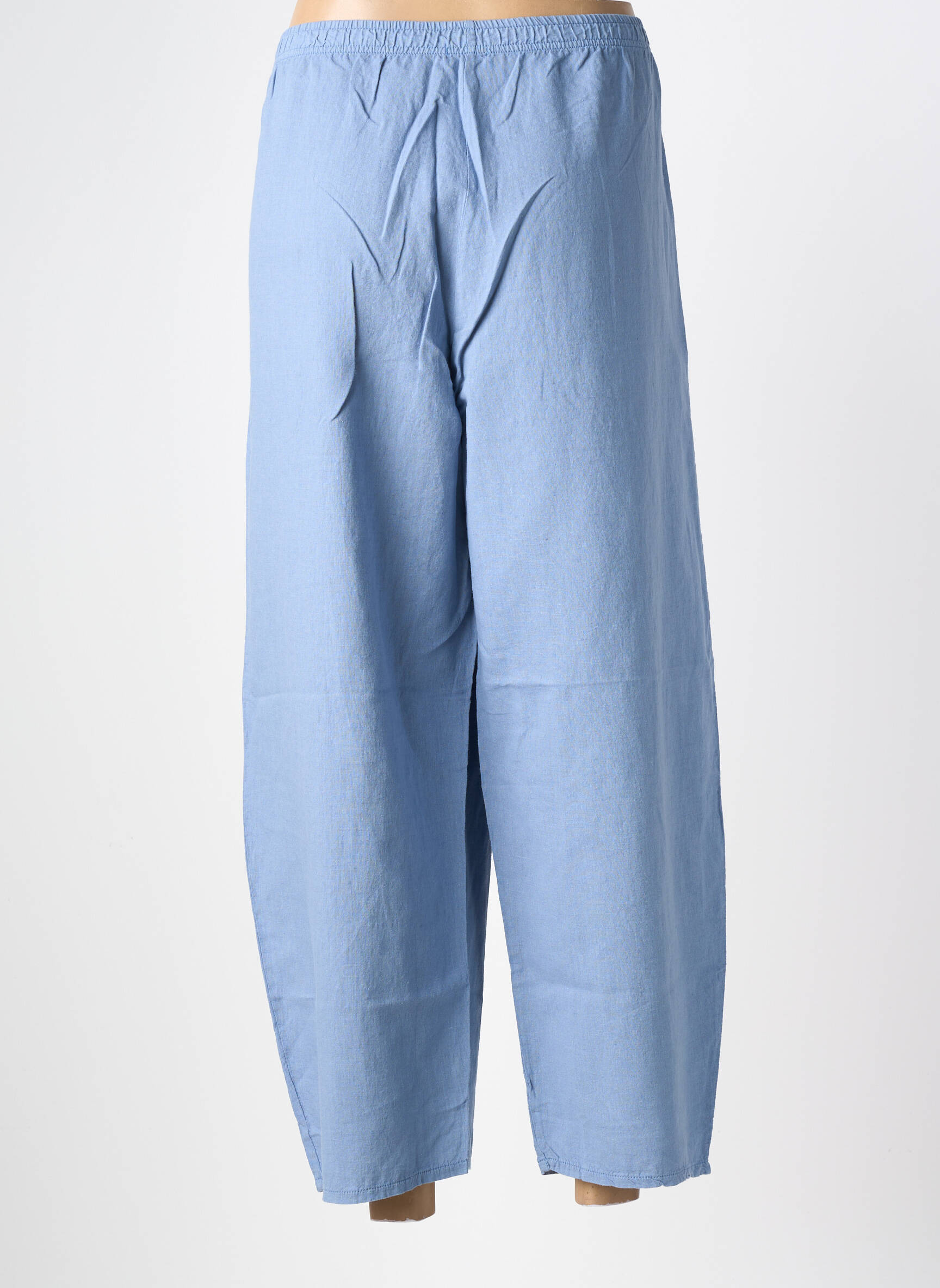 Pantalon large tissage popeline taille normale bleu clair G!OZE femme
