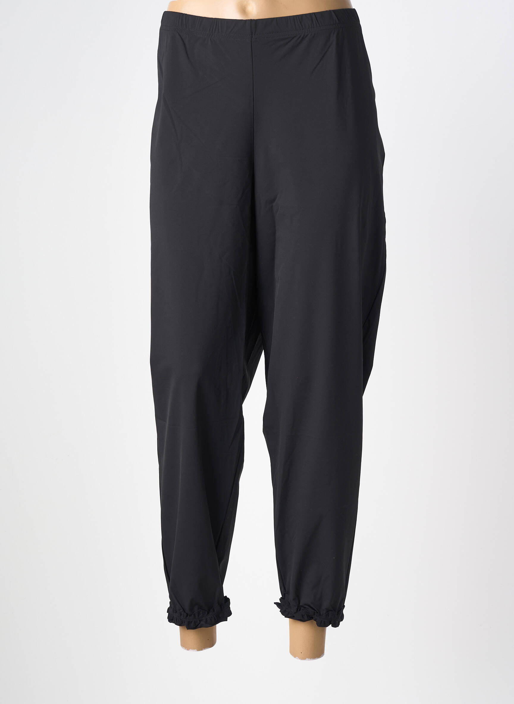Pantalon slim taille élastique noir G!OZE femme