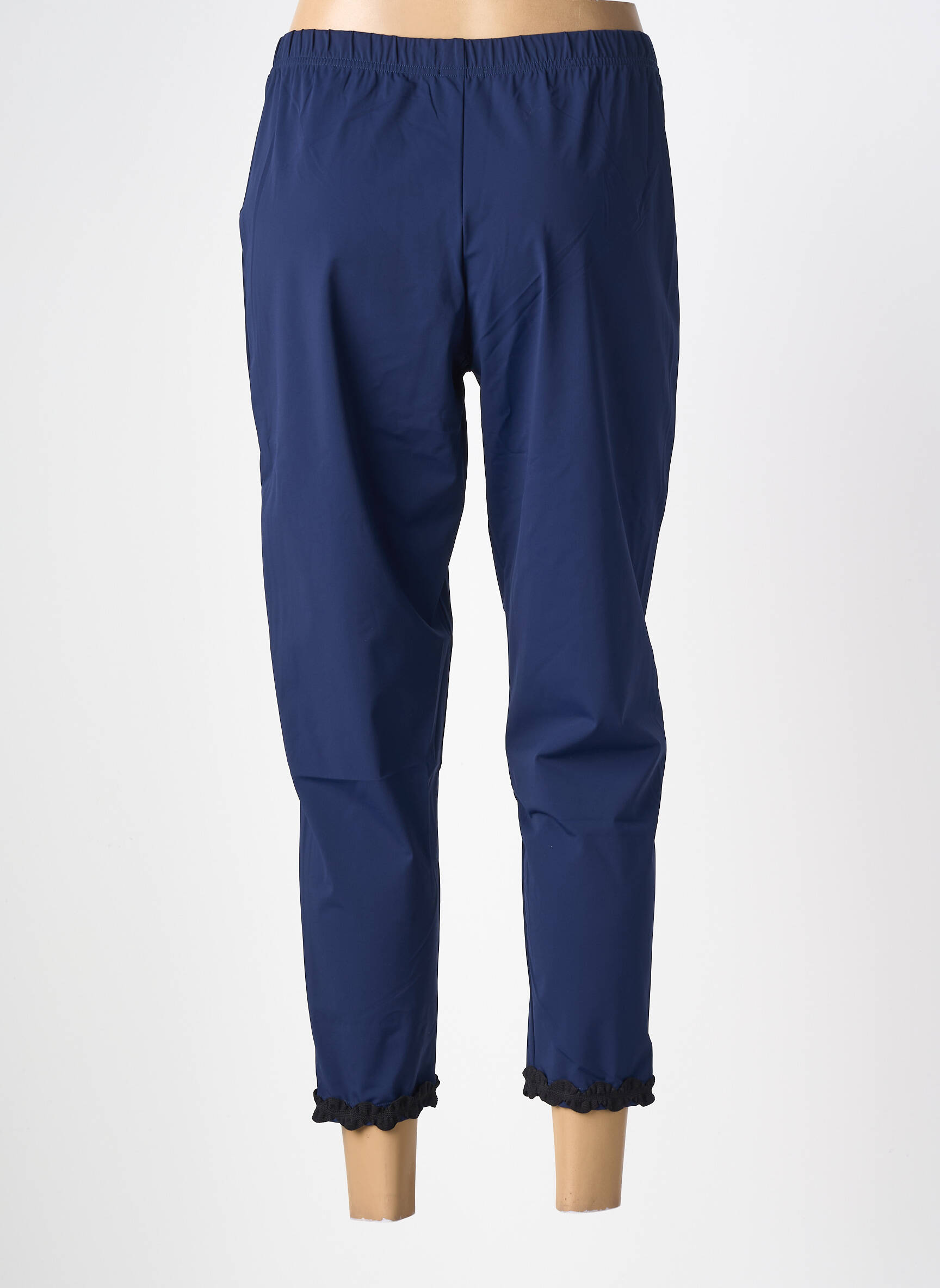 Pantalon slim taille élastique bleu G!OZE femme