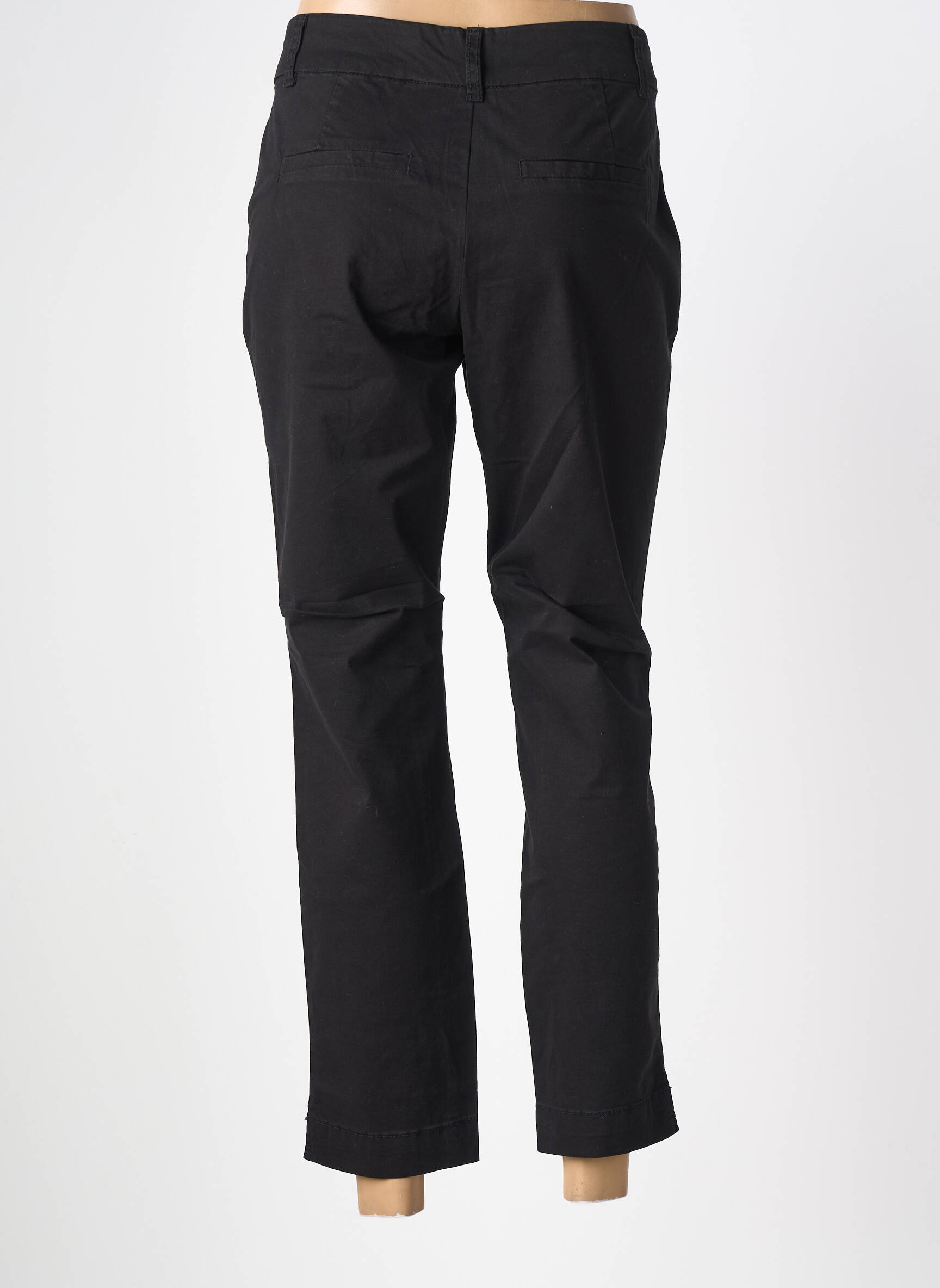 Pantalon slim stretch taille normale noir KAFFE femme