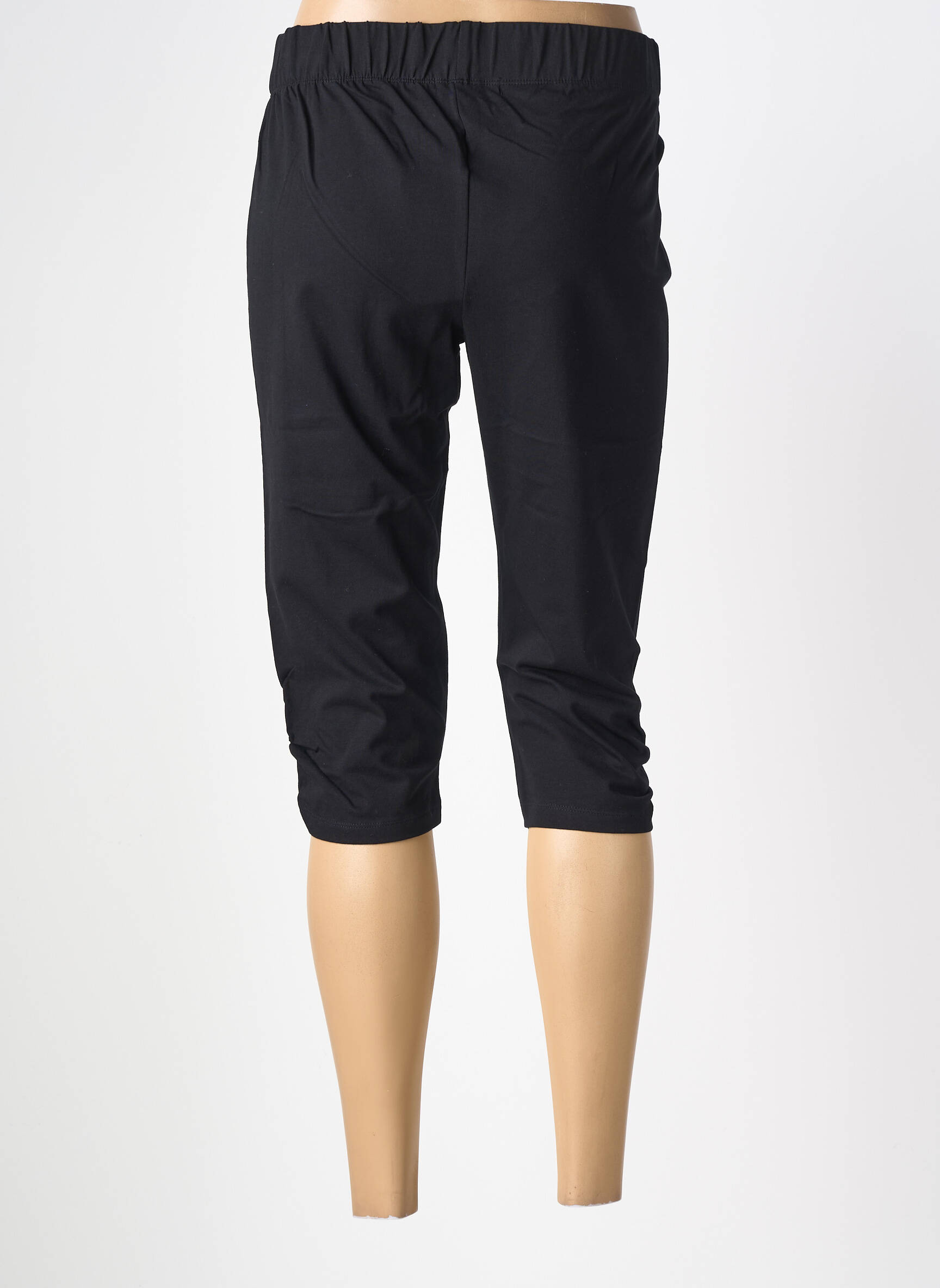 Pantacourt stretch taille normale noir ZHENZI femme