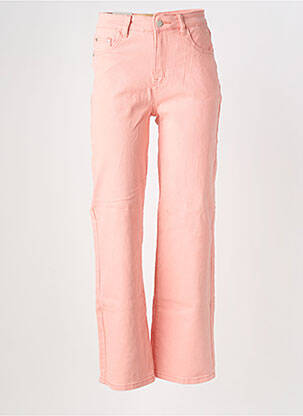 Jeans coupe droite stretch taille normale rose PM MERE & FILLE femme