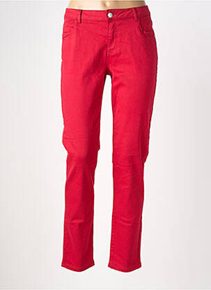 Pantalon slim stretch taille normale rouge MORGAN femme