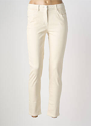 Pantalon slim stretch taille normale beige MORGAN femme