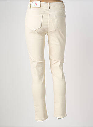 Pantalon slim stretch taille normale beige MORGAN femme