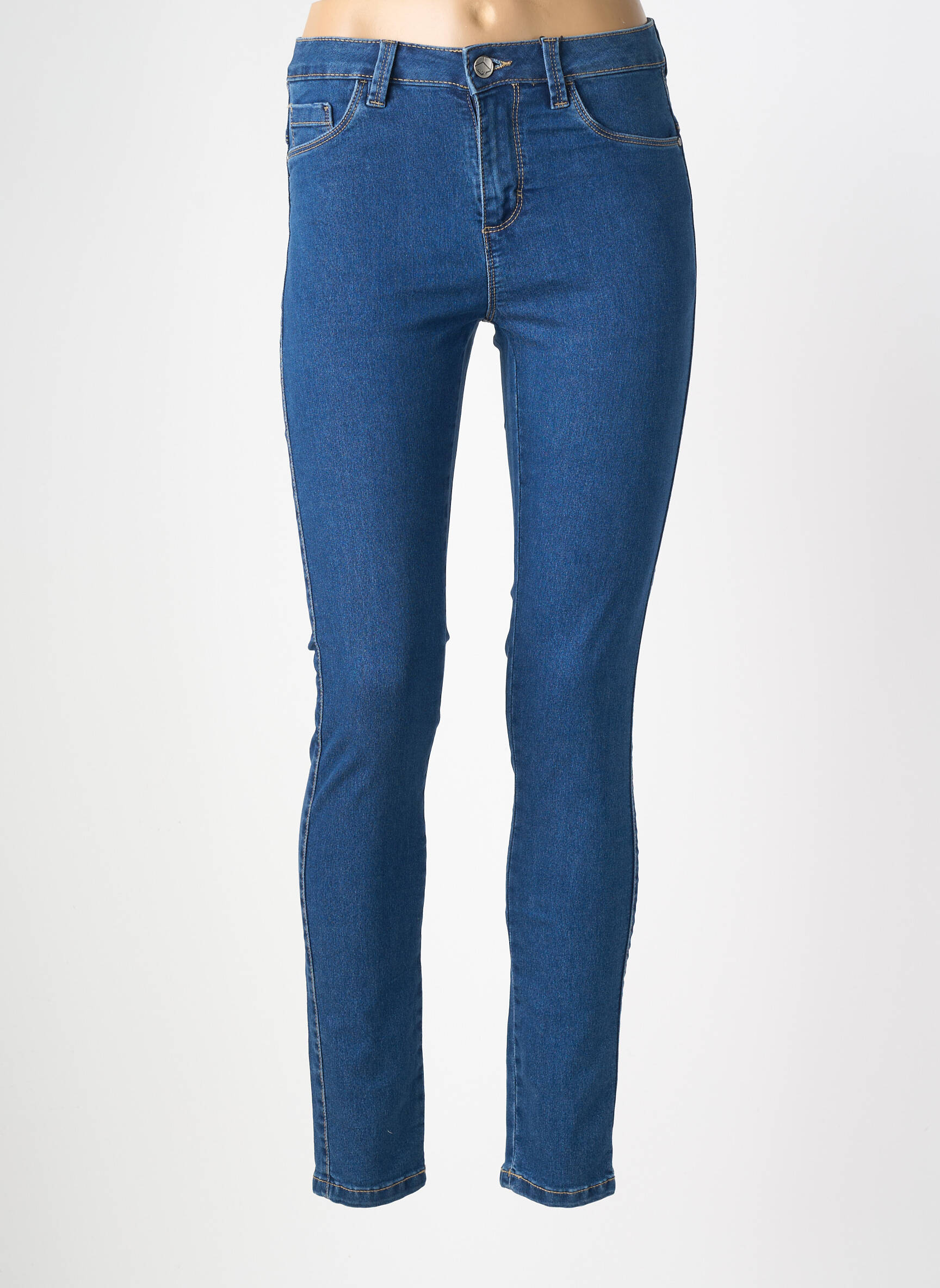 Jeans coupe slim stretch taille normale bleu KAFFE femme