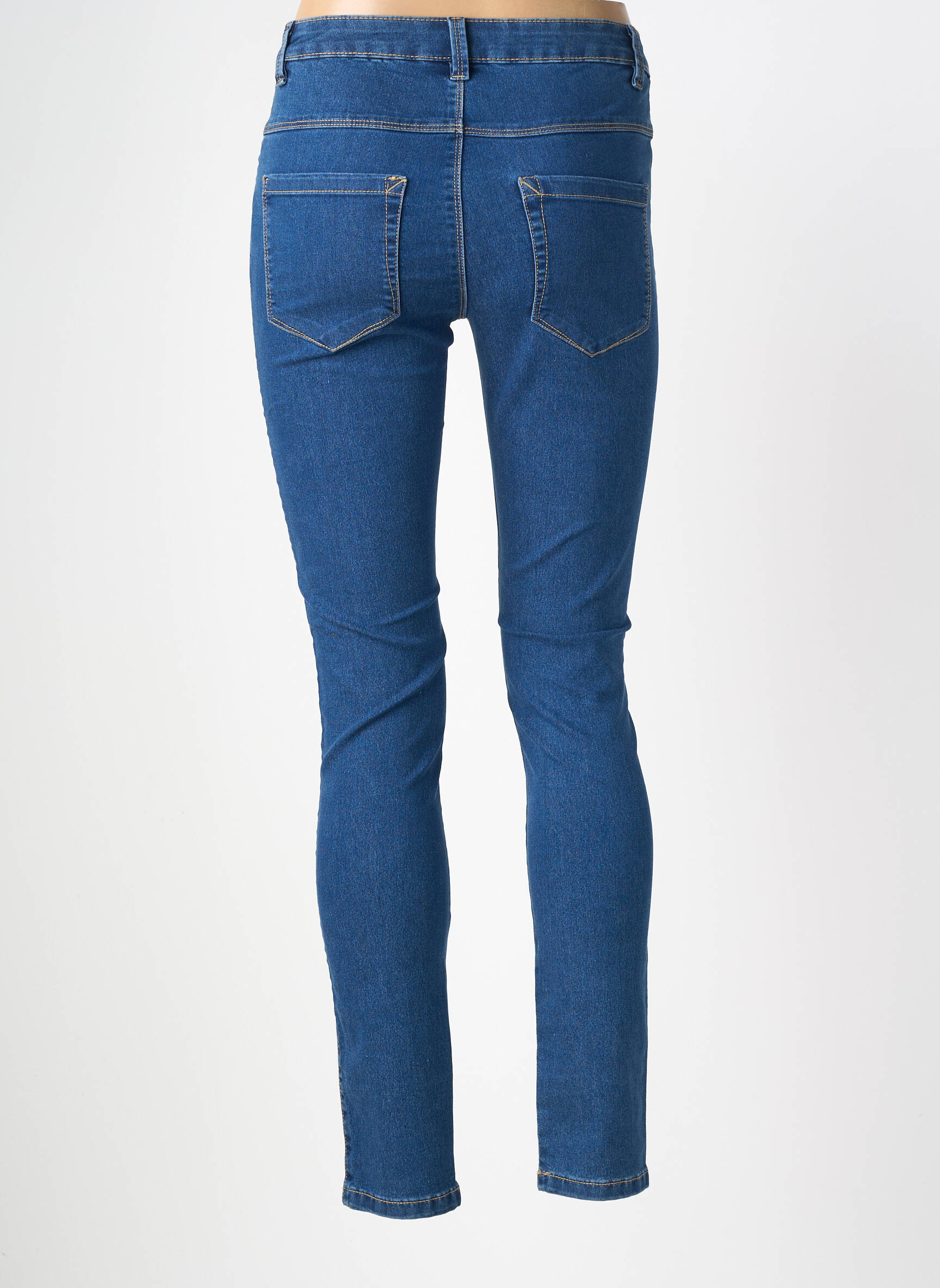 Jeans coupe slim stretch taille normale bleu KAFFE femme