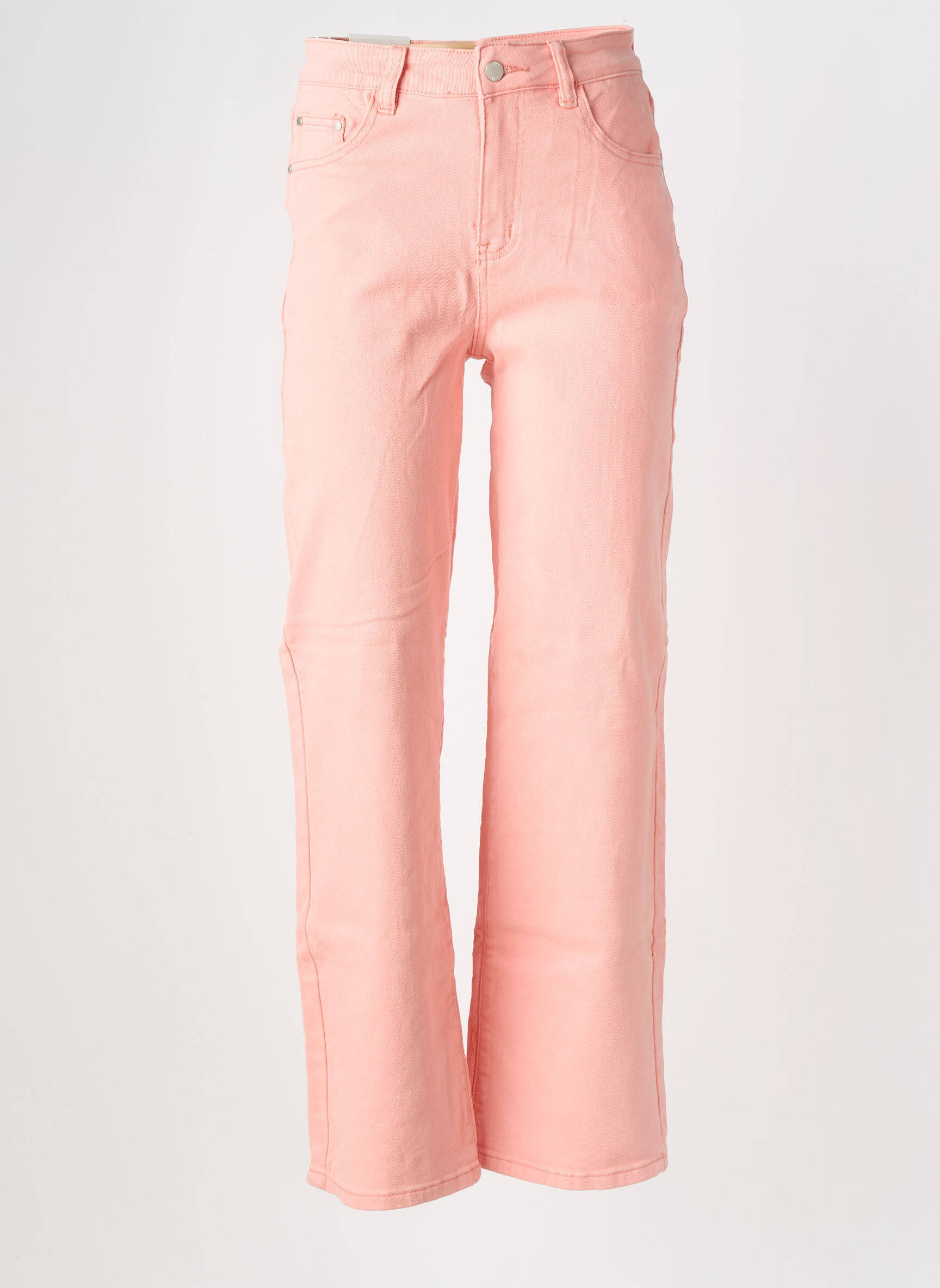 Jeans coupe droite stretch taille normale rose PM MERE & FILLE femme