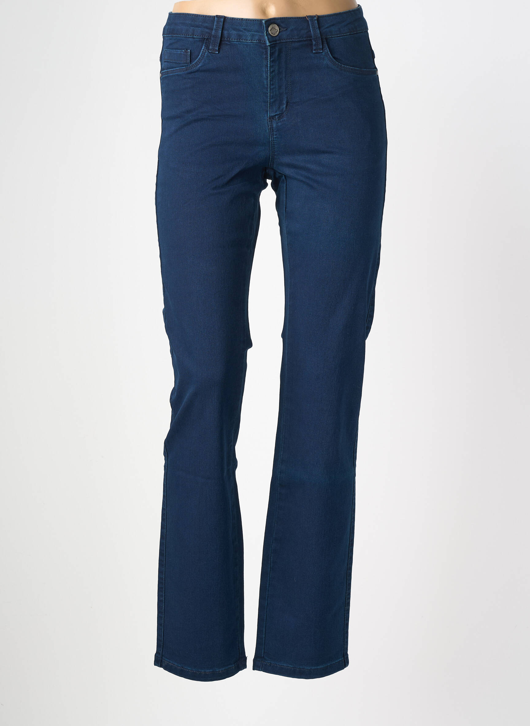 Jeans coupe slim stretch taille normale bleu KAFFE femme