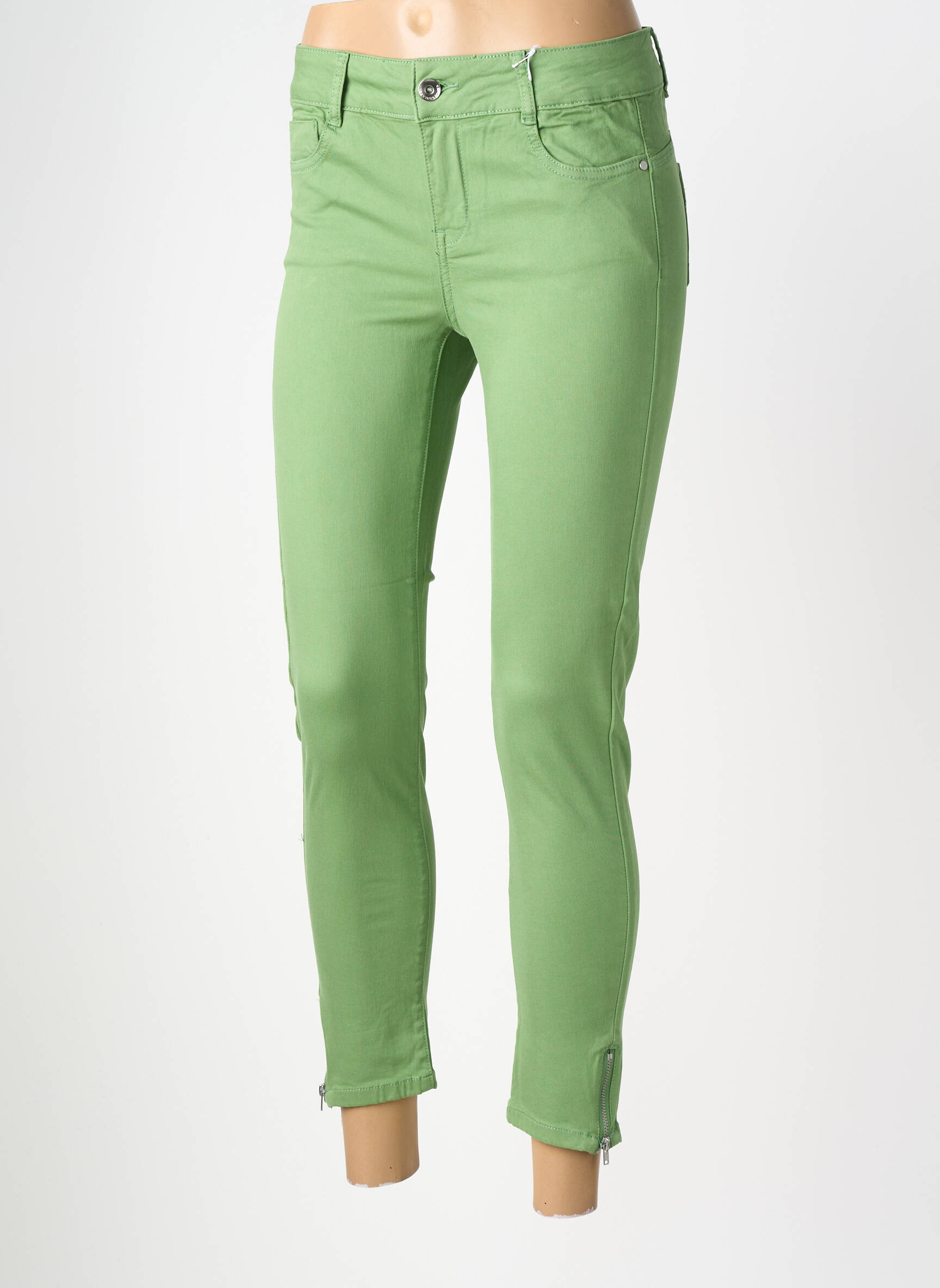 Pantalon 7/8 stretch taille normale vert LPB LES PETITES BOMBES  femme