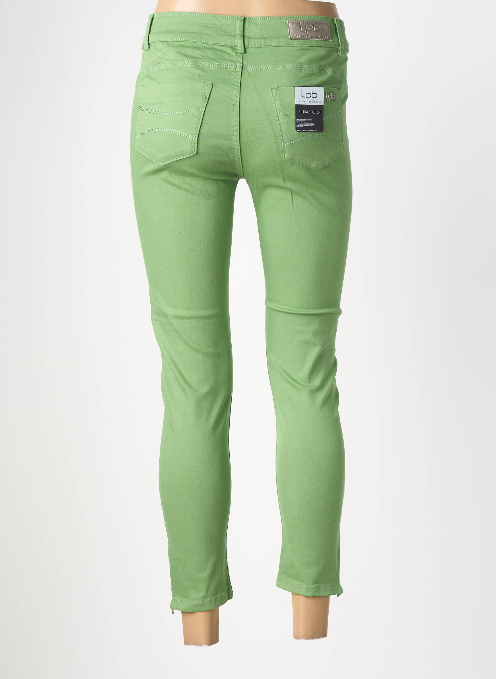 Pantalon 7/8 stretch taille normale vert LPB LES PETITES BOMBES  femme