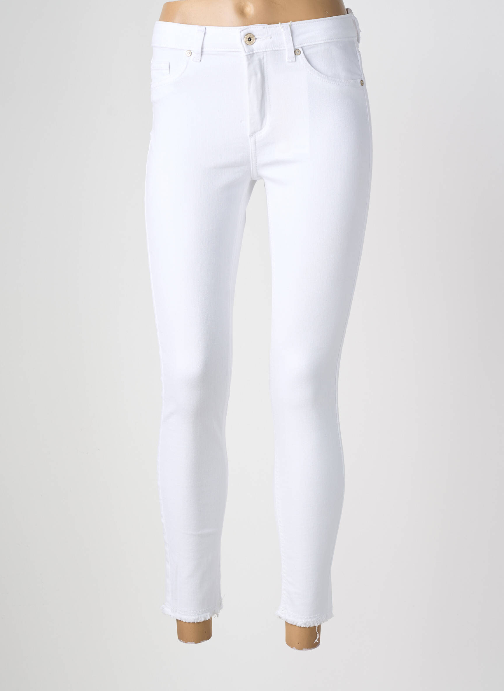 Jeans skinny taille normale taille normale blanc ONLY femme