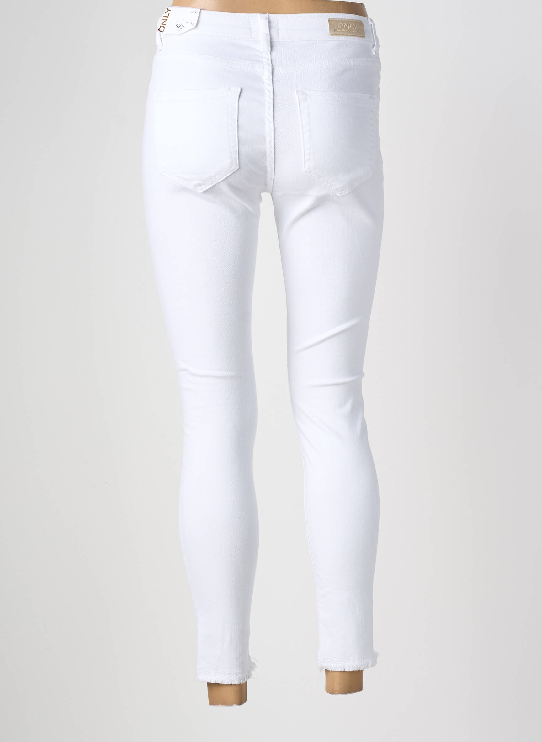 Jeans skinny taille normale taille normale blanc ONLY femme
