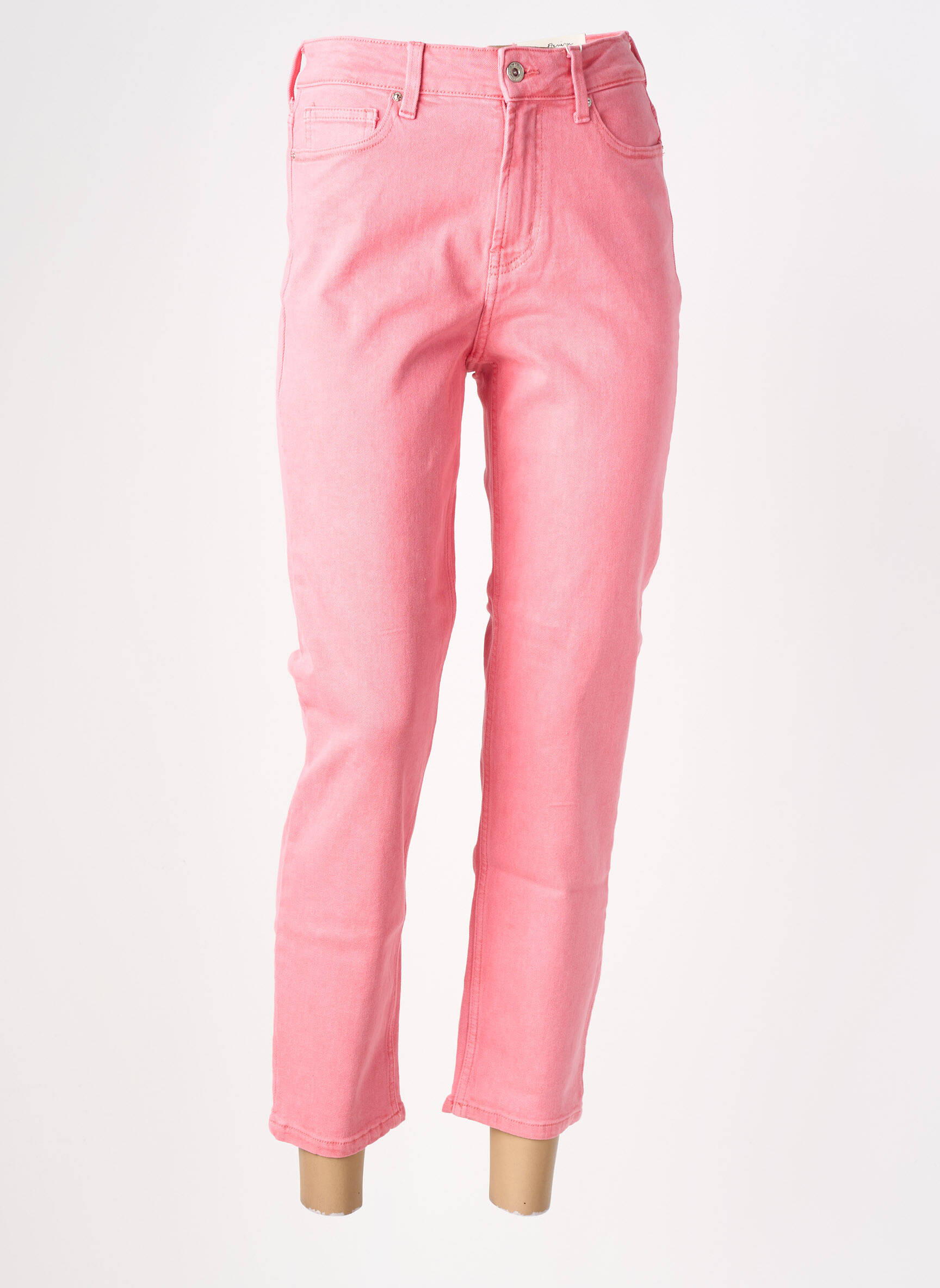 Pantalon 7/8 stretch taille normale rose ONLY femme