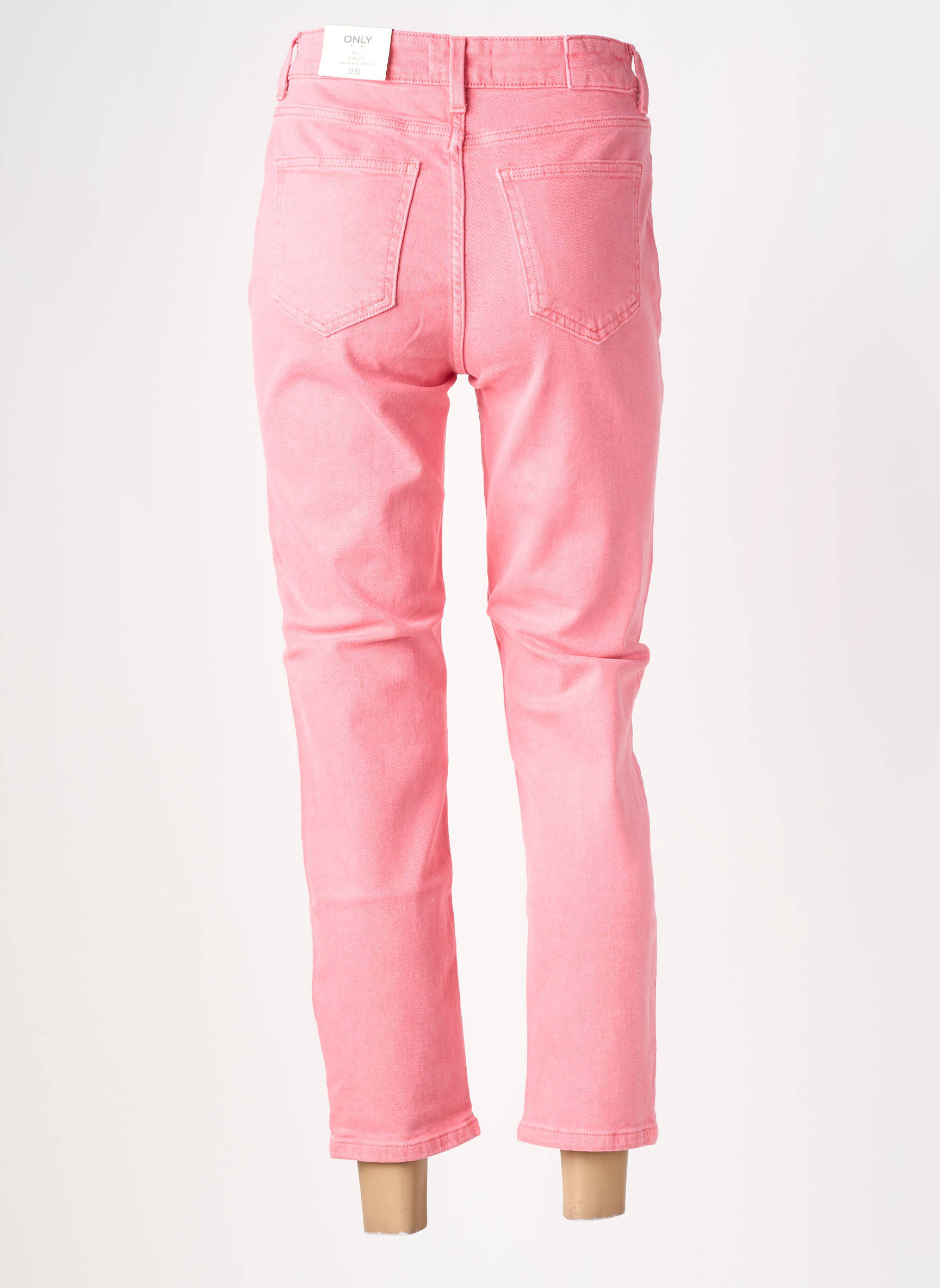 Pantalon 7/8 stretch taille normale rose ONLY femme