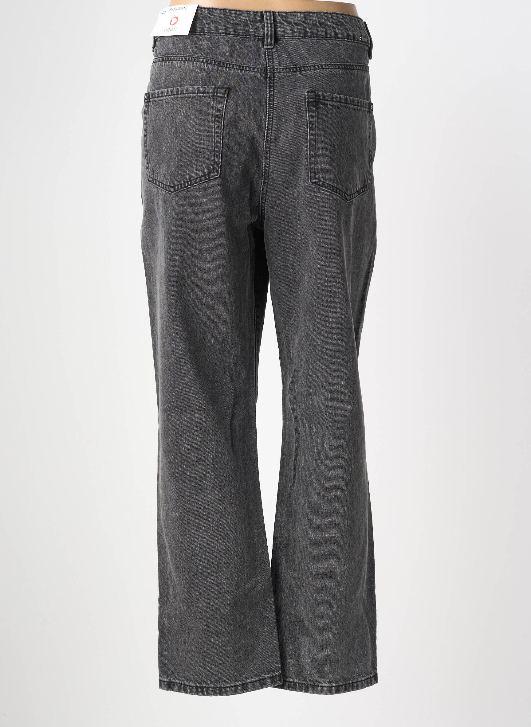 Jeans coupe large taille normale taille normale gris MORGAN femme
