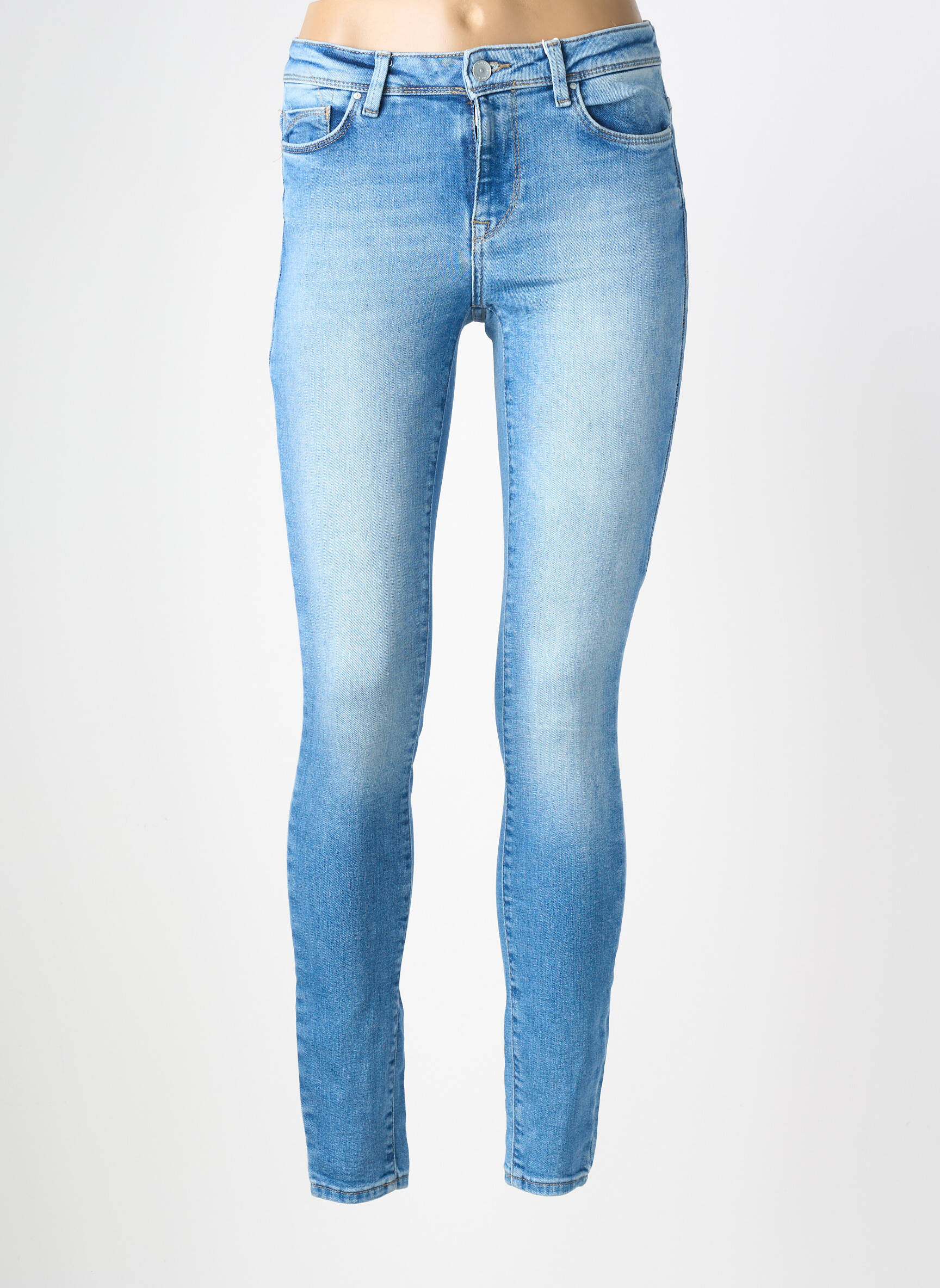 Jeans coupe slim stretch taille normale bleu ONLY femme