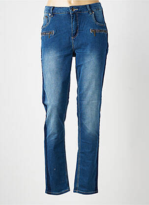Jeans coupe slim stretch taille normale bleu ZHENZI femme
