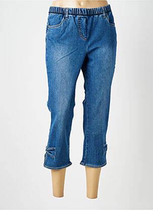 Pantacourt stretch taille normale bleu ZHENZI femme