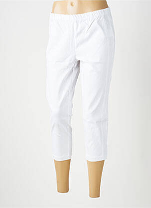 Pantacourt stretch taille normale blanc ZHENZI femme
