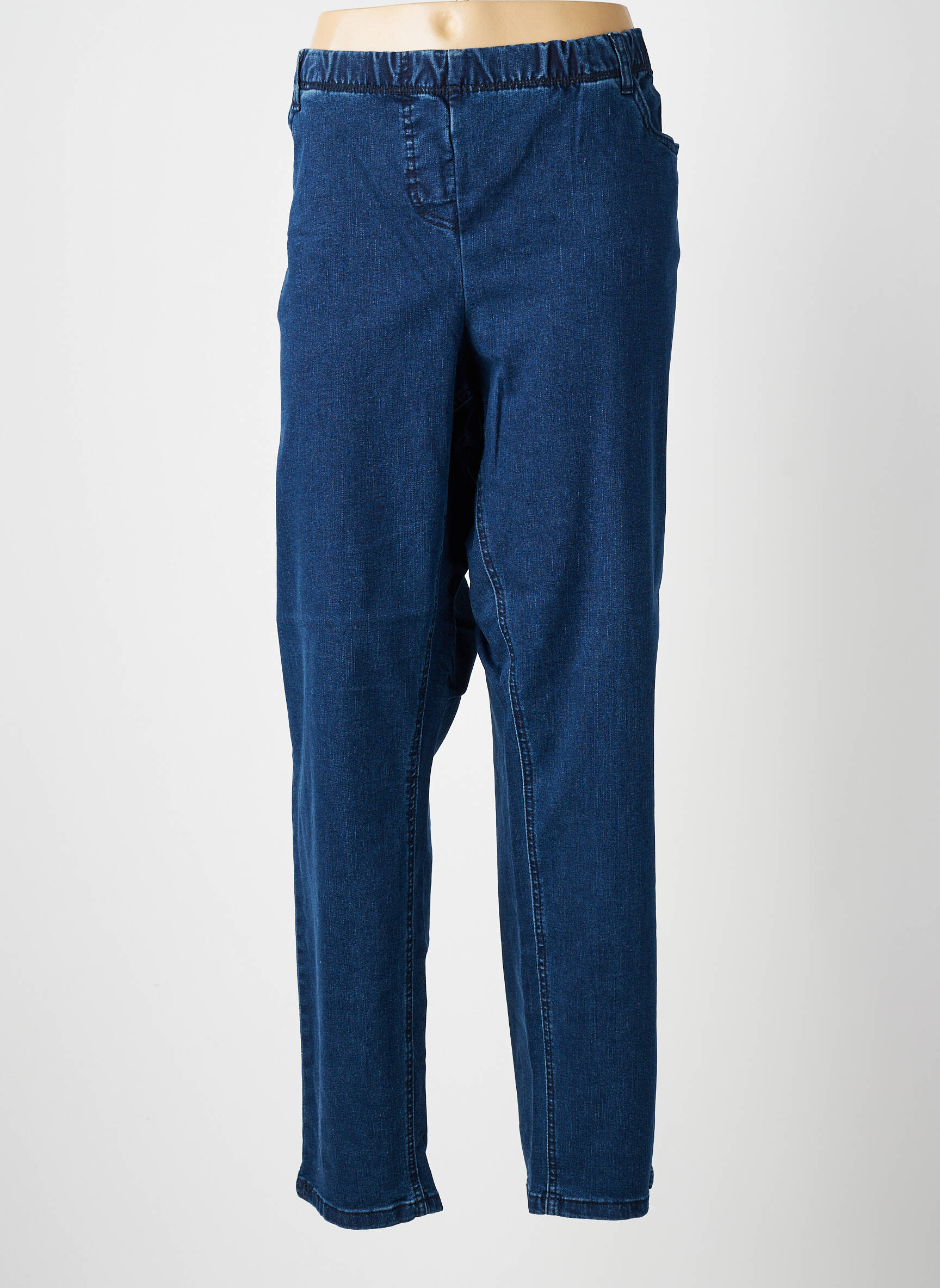 Jeans coupe slim stretch taille normale bleu ZHENZI femme