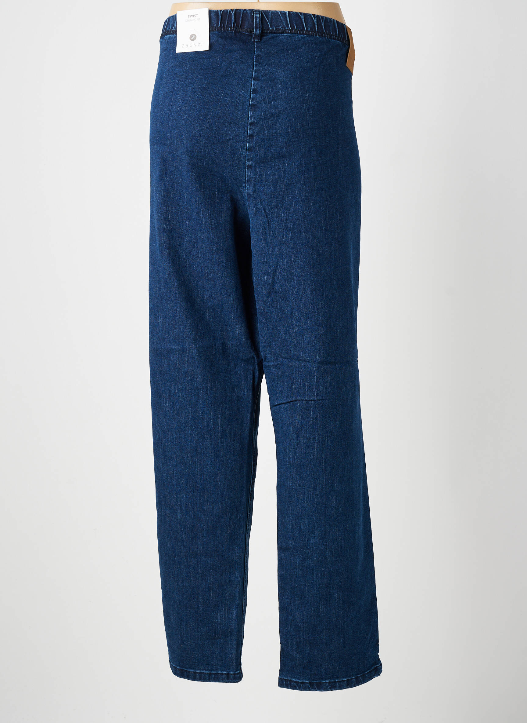 Jeans coupe slim stretch taille normale bleu ZHENZI femme