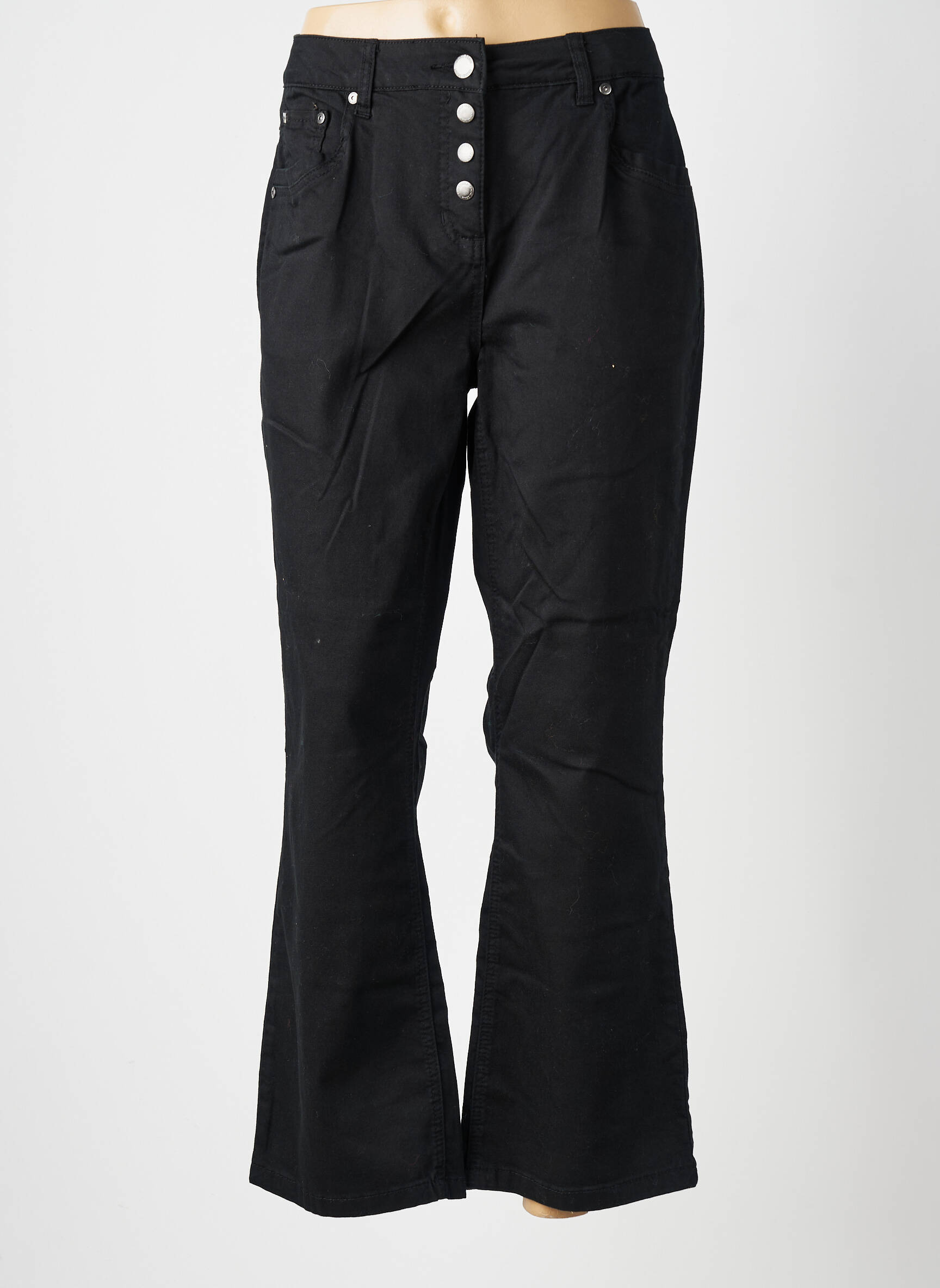 Jeans bootcut taille normale taille normale noir ZHENZI femme