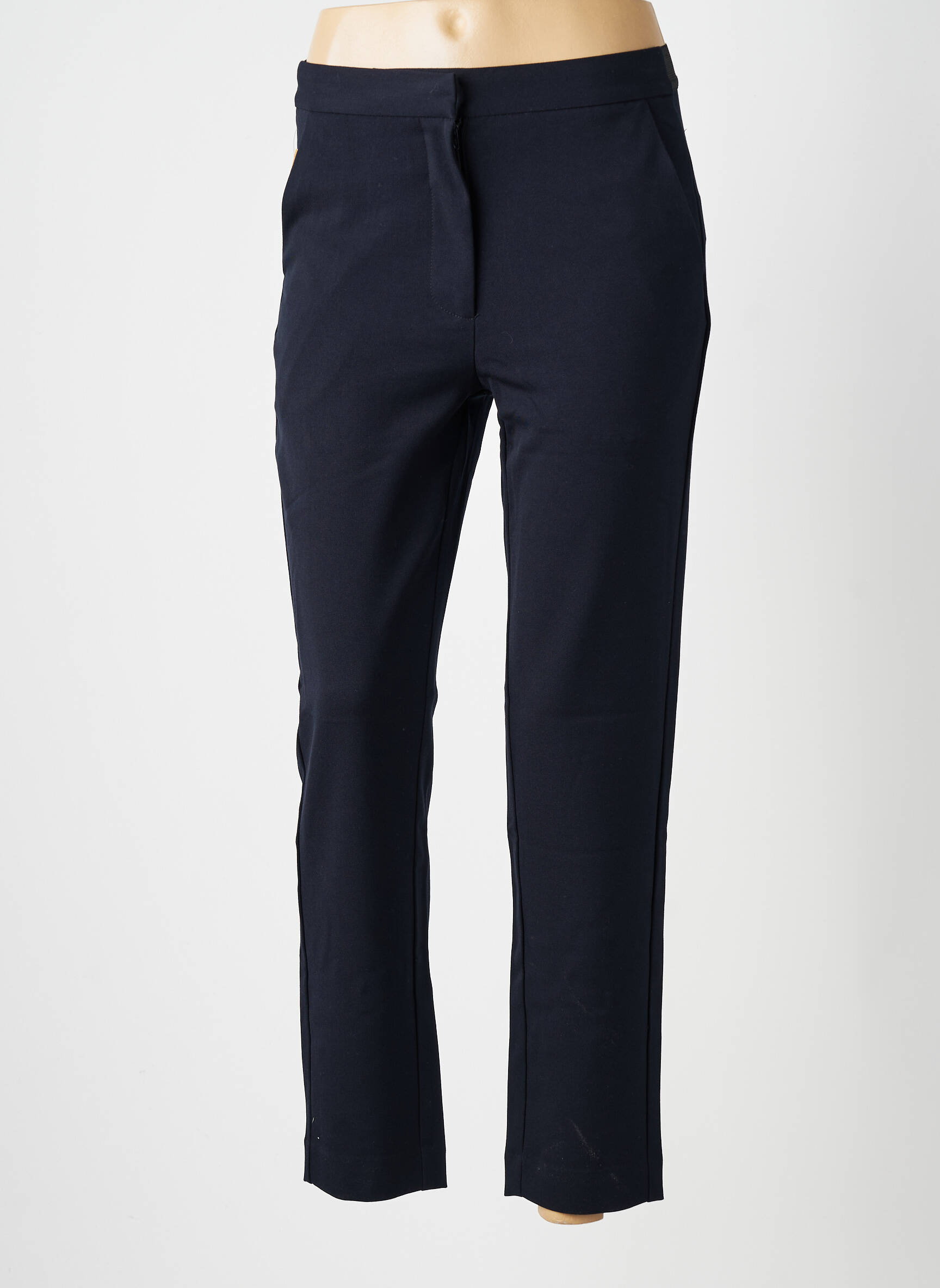 Pantalon chino tissage popeline taille normale bleu TIFFOSI femme