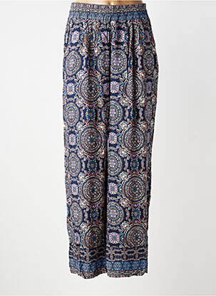 Pantalon droit tissage popeline taille normale bleu MOLLY BRACKEN femme