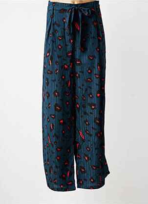 Pantalon large coupe fluide taille normale bleu MAELLE femme