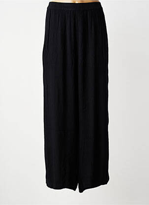 Pantalon large tissage crêpe taille normale noir KAFFE femme