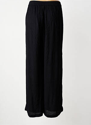 Pantalon large tissage crêpe taille normale noir KAFFE femme