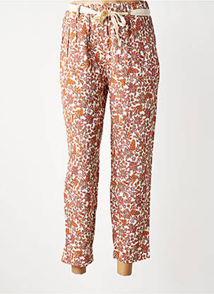 Pantalon 7/8 taille élastique taille normale orange C'EST BEAU LA VIE femme