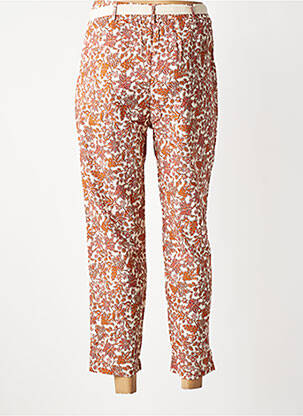 Pantalon 7/8 taille élastique taille normale orange C'EST BEAU LA VIE femme