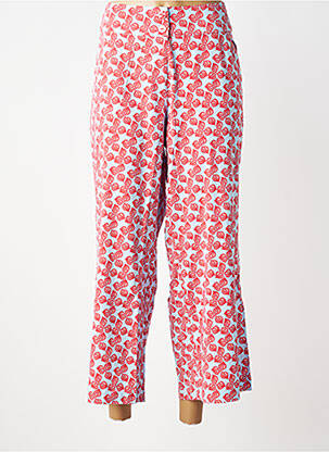 Pantalon 7/8 stretch taille normale rouge ZILCH femme