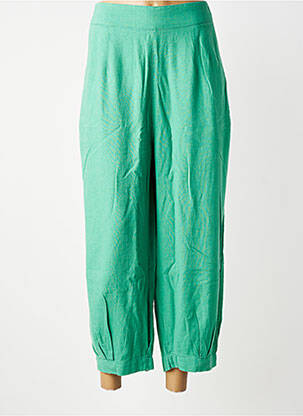 Pantalon 7/8 taille à pinces taille normale vert LILY & ME femme