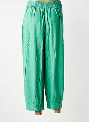 Pantalon 7/8 taille à pinces taille normale vert LILY & ME femme