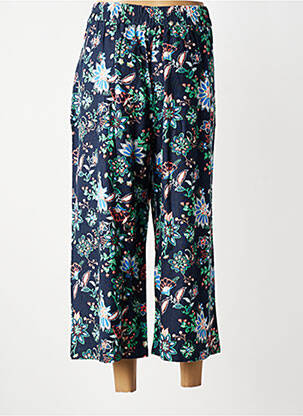 Pantalon 7/8 taille à pinces taille normale bleu LILY & ME femme
