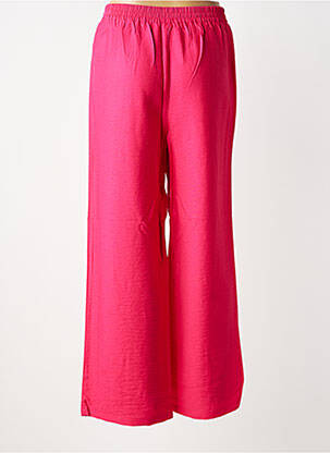 Pantalon large tissage crêpe taille normale rose C'EST BEAU LA VIE femme