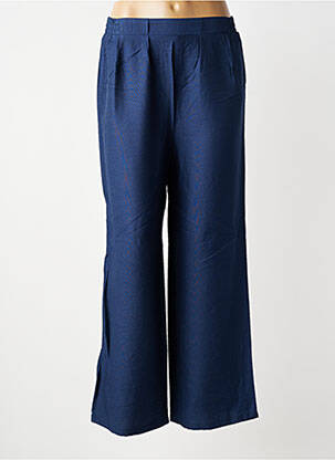 Pantalon large tissage crêpe taille normale bleu C'EST BEAU LA VIE femme