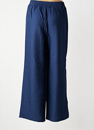 Pantalon large tissage crêpe taille normale bleu C'EST BEAU LA VIE femme
