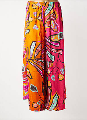 Pantalon large tissage popeline taille normale orange G!OZE femme