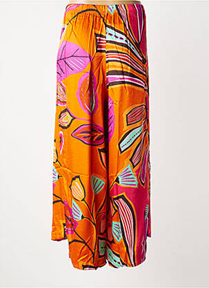 Pantalon large tissage popeline taille normale orange G!OZE femme