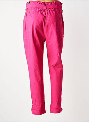 Pantalon slim taille haute taille haute rose MILY femme