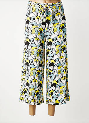Pantalon 7/8 stretch taille normale jaune ZILCH femme